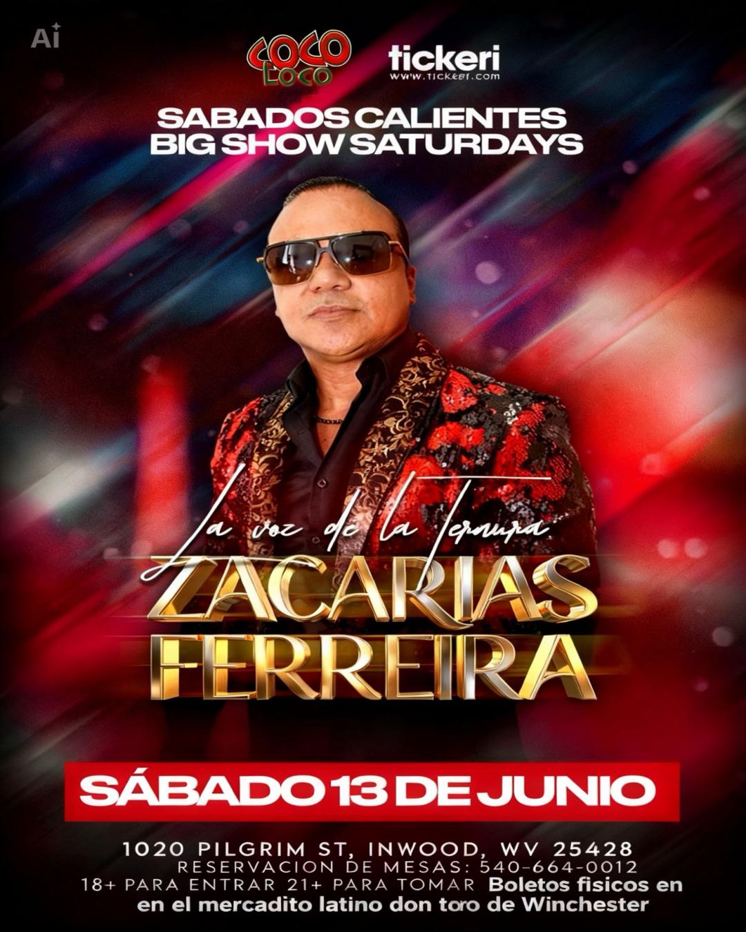 ZACARIAS FERREIRA  EN COCO LOCO